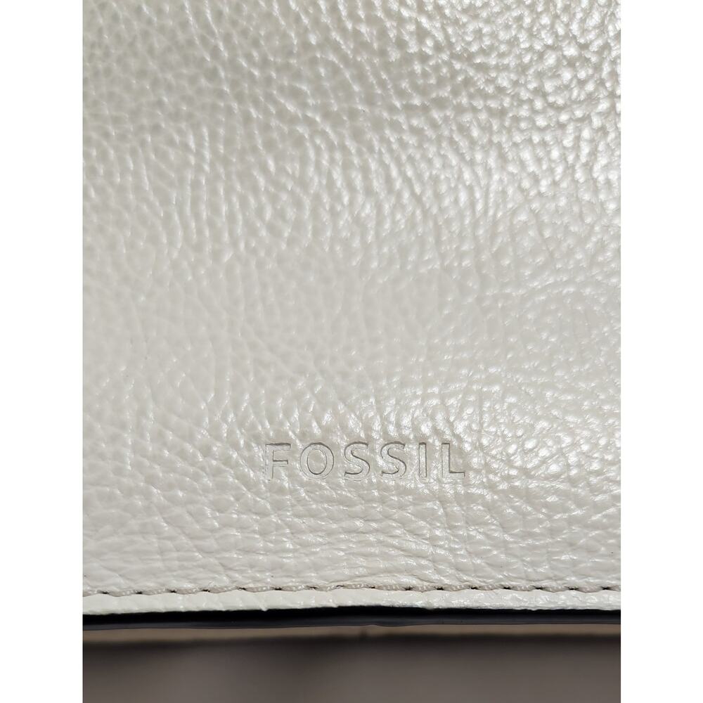 FOSSIL Wiley Bag Crossbody Purse Suede Colorblock Leather Buckle w Key EUC - Picture 3 of 11